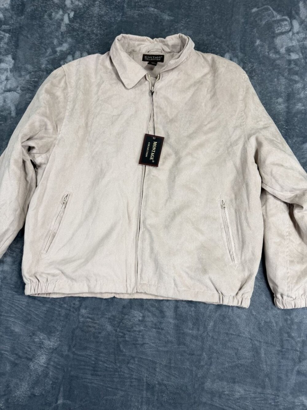 Montage Collection Womens Beige Zip-Up Jacket Size XL